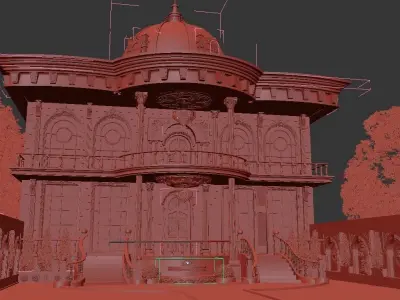 Classic villa two story 3D model