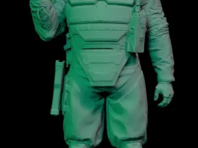 Cyberpunk Trauma Team miniatures 3D print model