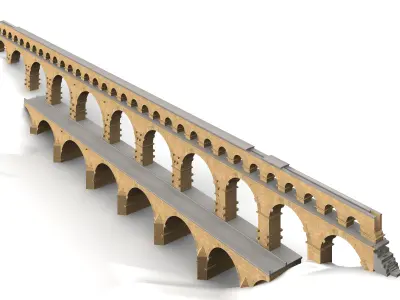 Aqueduct Pont du Gard 3D model