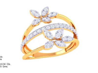 Women Ring MTL 3dm STL OBJ FBX Details 3D print model 26