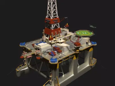 TransOcean Legend Oil Platform 3D model