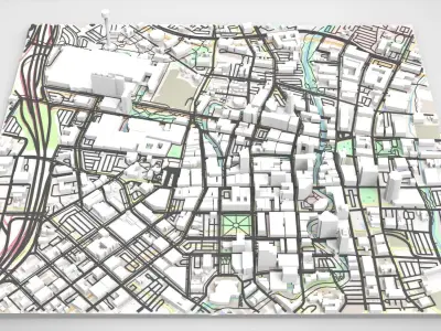 Cityscape San Antonio Texas USA 3D model