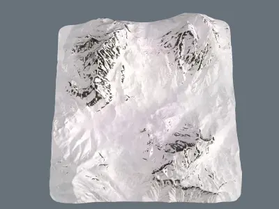 Snow Valley Low-poly 3D model