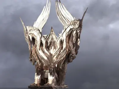 Ancient Serpent Throne 4 3D model