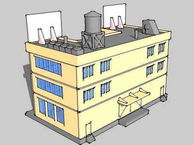 Modern Office Building by Outland Models 3D Printable 3D print model