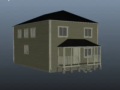 Five Houses 3D model