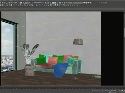 Interior living room scene 46 3D model