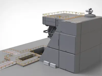 sci-fi Architectural Element 1 3D model