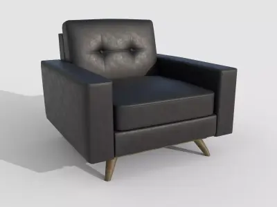 Armchair 20 Low-poly 3D model