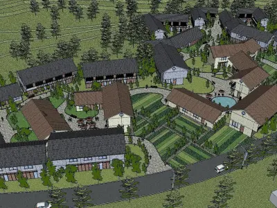 vacation spot-Resort-Fashion Leisure Hotel-0240 3D model