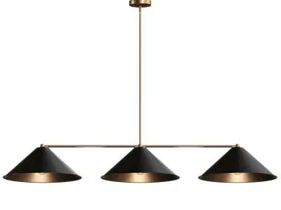 Fairhope 3 Light Dimmable Pendant 3D model