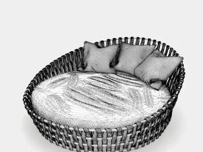 Daybed outdoor furniture 3D model