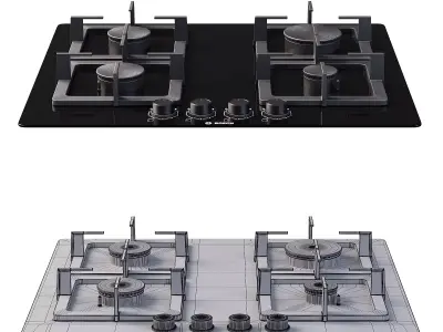 Bosch gaz plita Low-poly 3D model