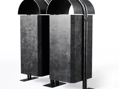 Street urn Low-poly 3D model