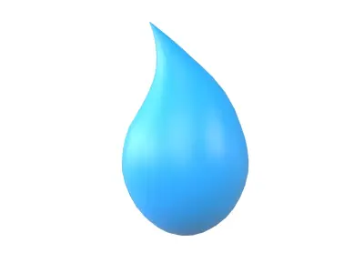 Water Drops v4 003 Low-poly 3D model