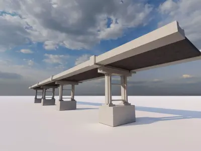 Bridge Construction 3D Model - Detailed Look into Infrastructure 3D model purchase