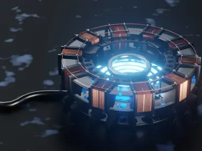 Iron Man Arc Reactor  Low-poly 3D model