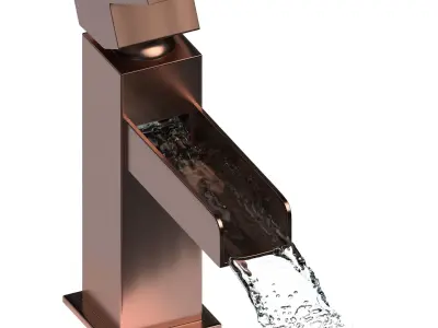 Modern single handle faucet 3D model