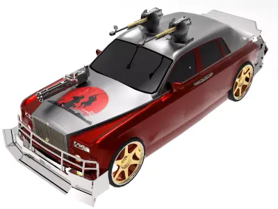 Death Race Car Low-poly 3D model purchase