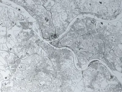 Pittsburgh Road Network and Streets 3D model