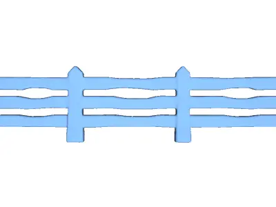 Wooden Fence 10 3D print model