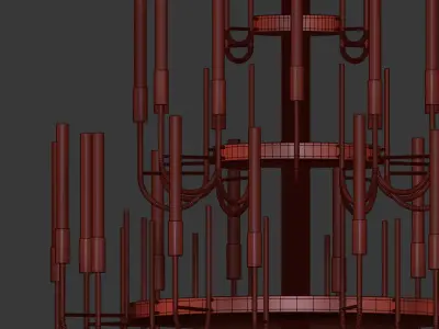 Luxxu Gala Suspension Chandelier 3D model