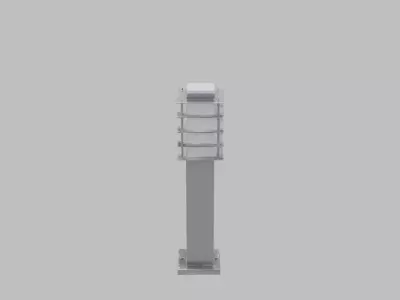Modern Outdoor Garden Lamp Post - Architectural 3D Model Low-poly 3D model