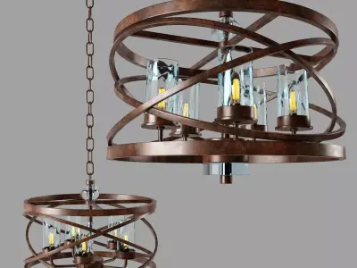 Kalco Eternity 5 Light Pendant 3D model