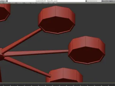 Linus Starburst Chandelier low poly 3d model Low-poly 3D model