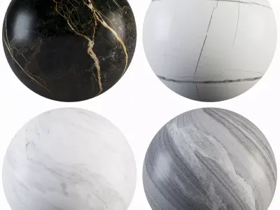 Marble 40 - Carrara-Sahara noir-Forest-Port Gray Texture