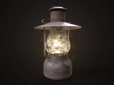 PBR Rusted Lantern A Low-poly 3D model