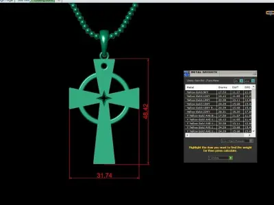 Light Gold Cross New Design  CP 18 3D print model