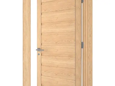 Door-050 wooden door 3D model