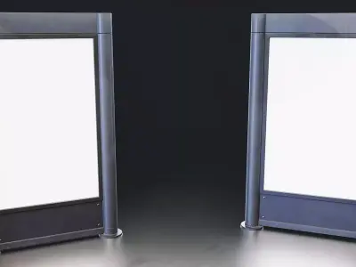 Modern Street Billboard 3D Model Low-poly 3D model