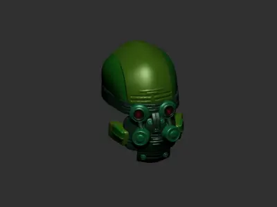  helmet scifi high poly ver 7 sculpt 3d printable  3D model