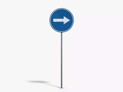 Arrow Sign Low-poly 3D model