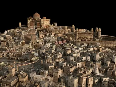 MiddleEast City Fantasy Desert Arab City 3D model