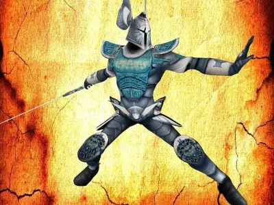 White Knight Low-poly 3D model