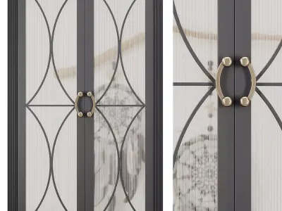 Entrance door set42 3D model