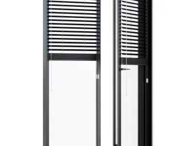 A set of hinges Metal Windows Low-poly 3D model