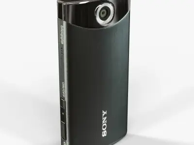 Sony MHS-TS20 Bloggie Touch Black pocket camcorder Low-poly 3D model