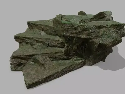 Stair rock Low-poly 3D model buy