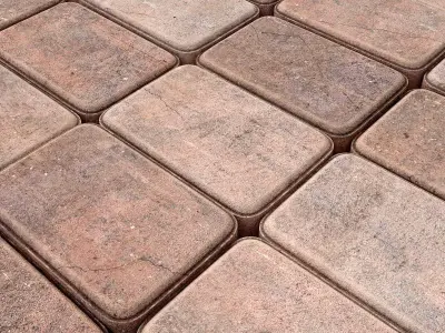 Paving stone street n1 3D model