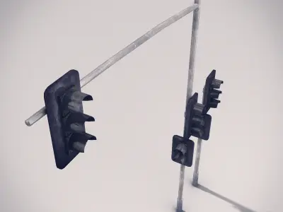 Traffic Lights Low-poly 3D model