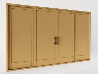 4-Panel Sliding Patio Door 3D model