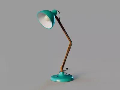 Table Lamp - MAYA rigged and Blender Low-poly 3D model