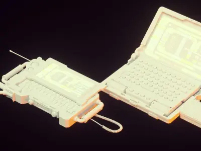 Cyberpunk  Hacking device concept 3D model
