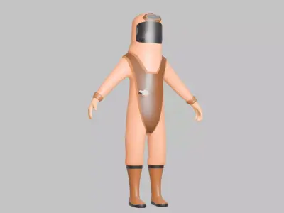LOW POLY CHARACTER SCI FI CLOTH  Low-poly 3D model
