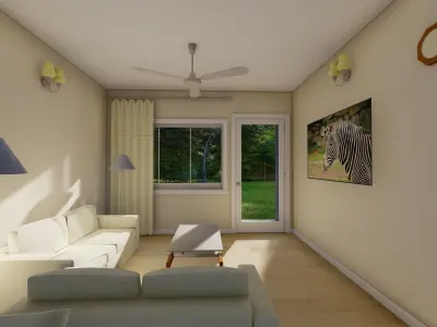 3D Architectural House Low-poly 3D model