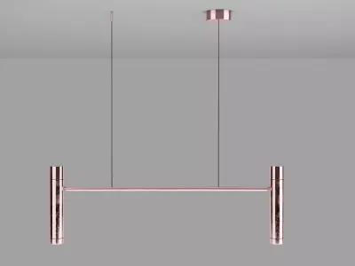 Chendelier wall light in rose gold 3D model